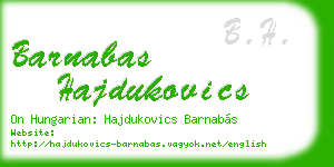 barnabas hajdukovics business card